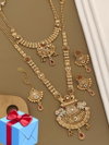 Gold Pleted Matte Necklace Combo Set Wholesale Shop In Surat
